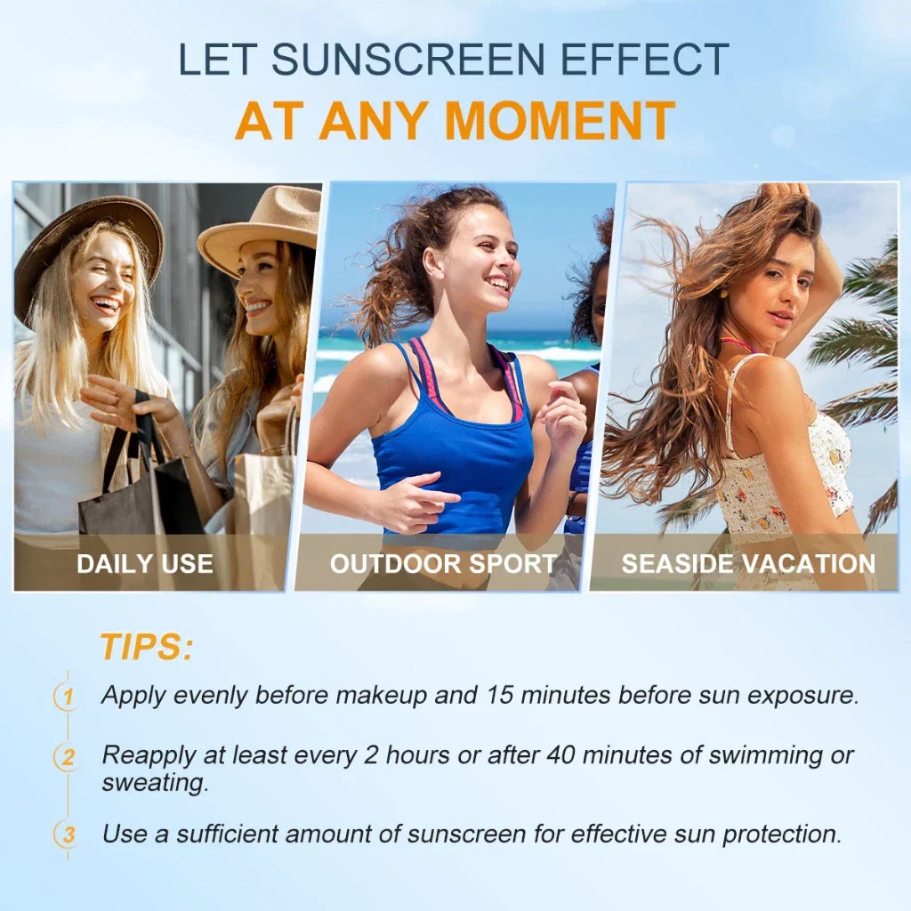 كريم واقي من الشمس SACE LADY SPF50+++، خفيف الوزن، غير لزج، يحمي من الأشعة فوق البنفسجية UVA/UVB، مرطب وملطف لجميع أنواع البشرة